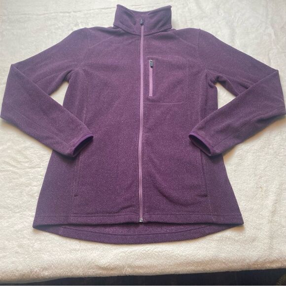 Duluth Trading Company Purple Textured Fleece Jacket Size XS - Picture 1 of 12